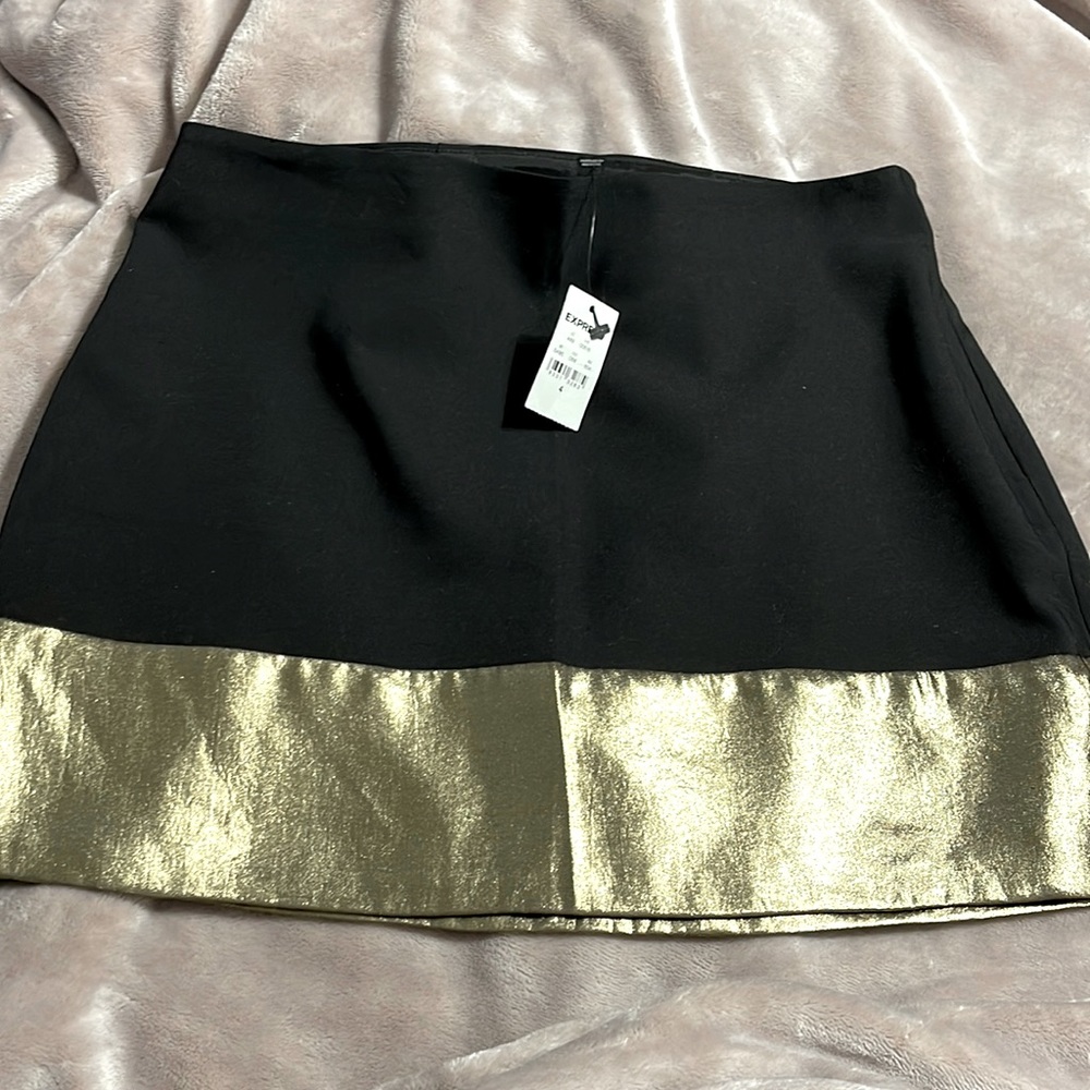 NWT express black mini with gold